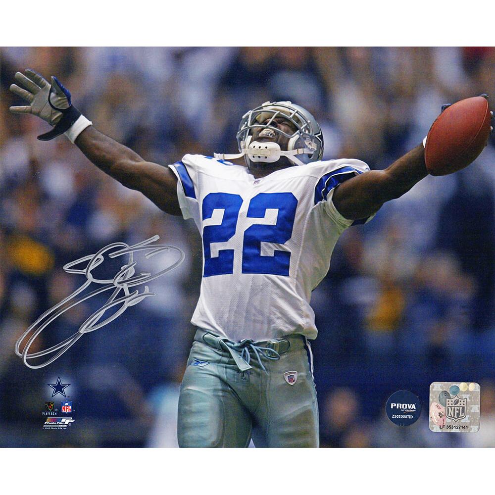 Schwartz Sports Emmitt Smith Signed Dallas Cowboys Celebration 8x10 PhotoSMI08P303