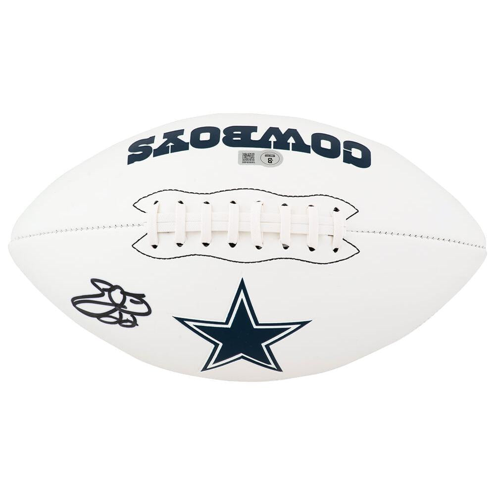 Schwartz Sports Emmitt Smith Signed Dallas Cowboys Franklin White Logo Football - (Beckett)SMIFTB307