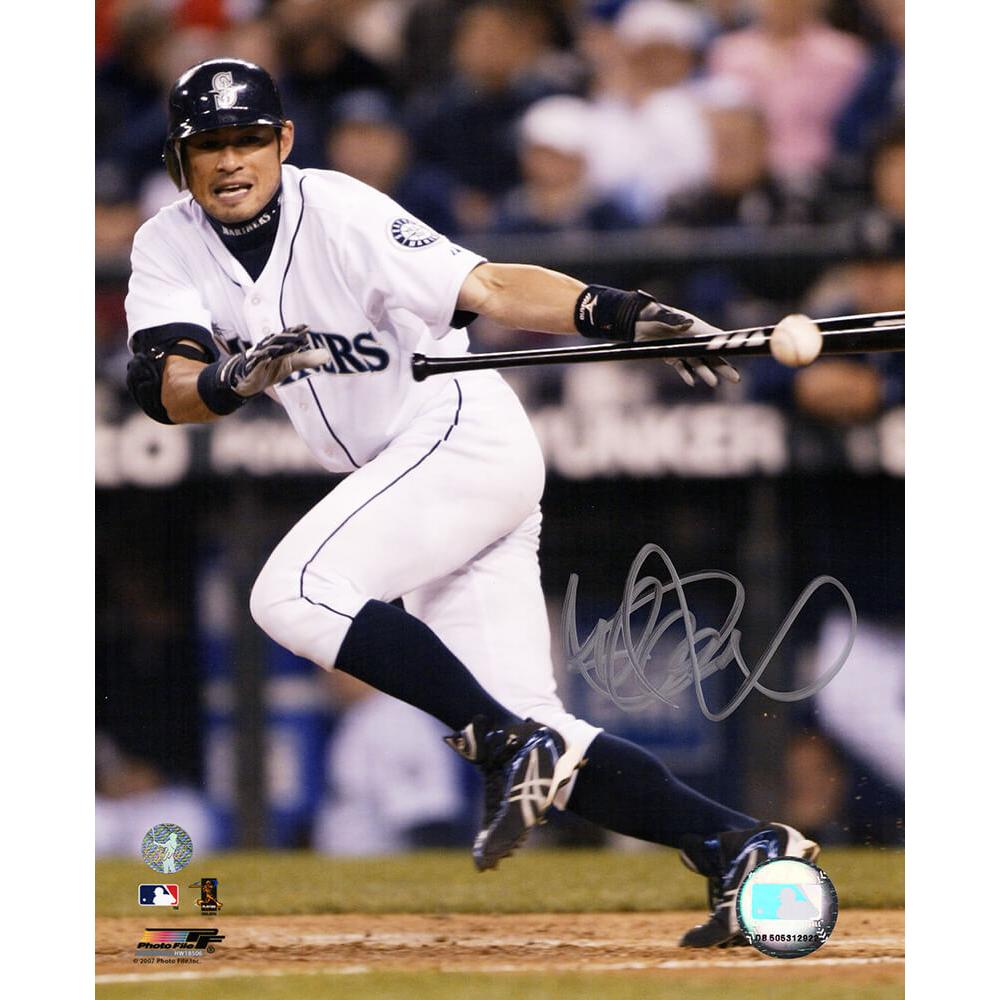 Schwartz Sports Ichiro Suzuki Signed Seattle Mariners Hitting Action 8x10 Photo - (Ichiro Hologram)SUZ08P104