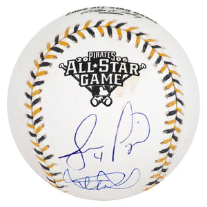 Schwartz Sports Ichiro Suzuki & Jose Lopez Dual Signed Rawlings 2006 All Star Game Logo Baseball - (Beckett)SUZBSB104
