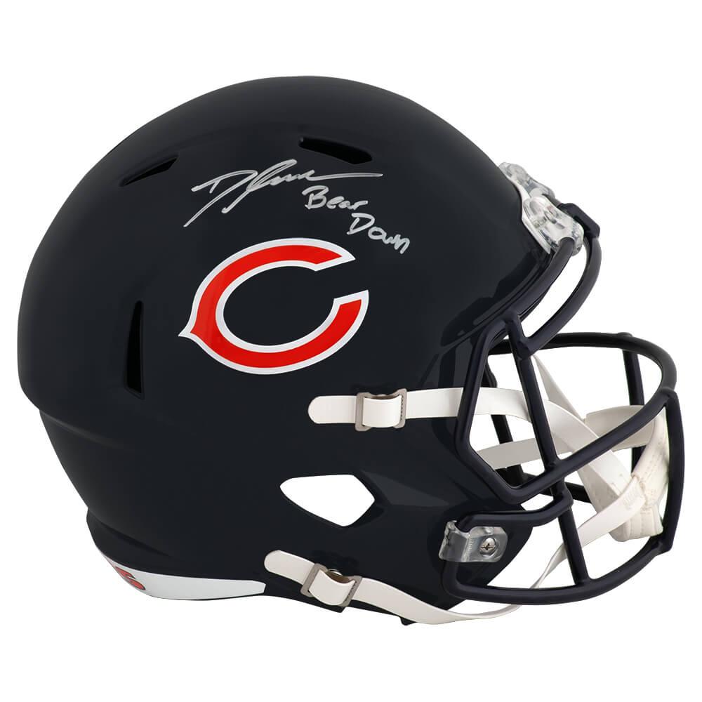 Schwartz Sports D'Andre Swift Signed Chicago Bears Riddell Full Size Speed Replica Helmet w/Bear DownSWIREP312
