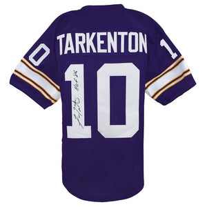 Schwartz Sports Fran Tarkenton Signed Purple Throwback Custom Football Jersey w/HOF'86TARJRY302