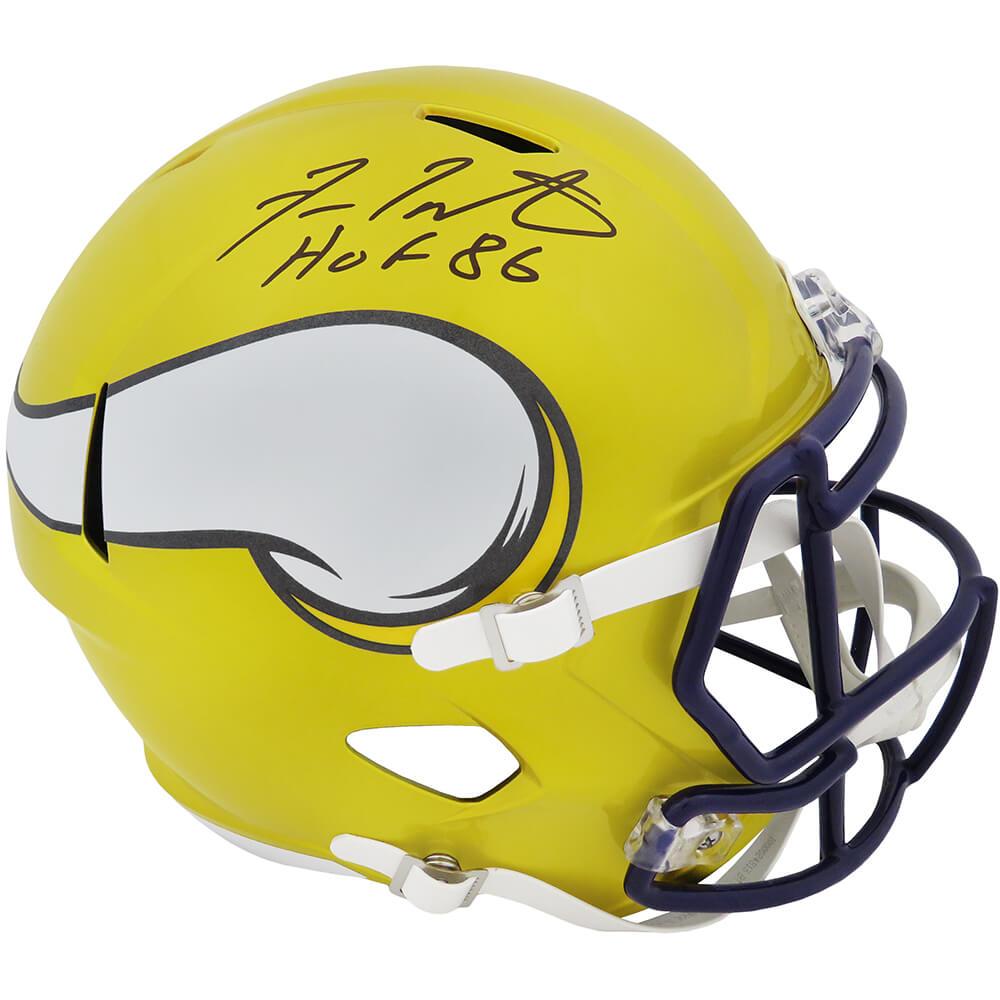Schwartz Sports Fran Tarkenton Signed Minnesota Vikings FLASH Riddell Full Size Speed Replica Helmet w/HOF'86TARREP304