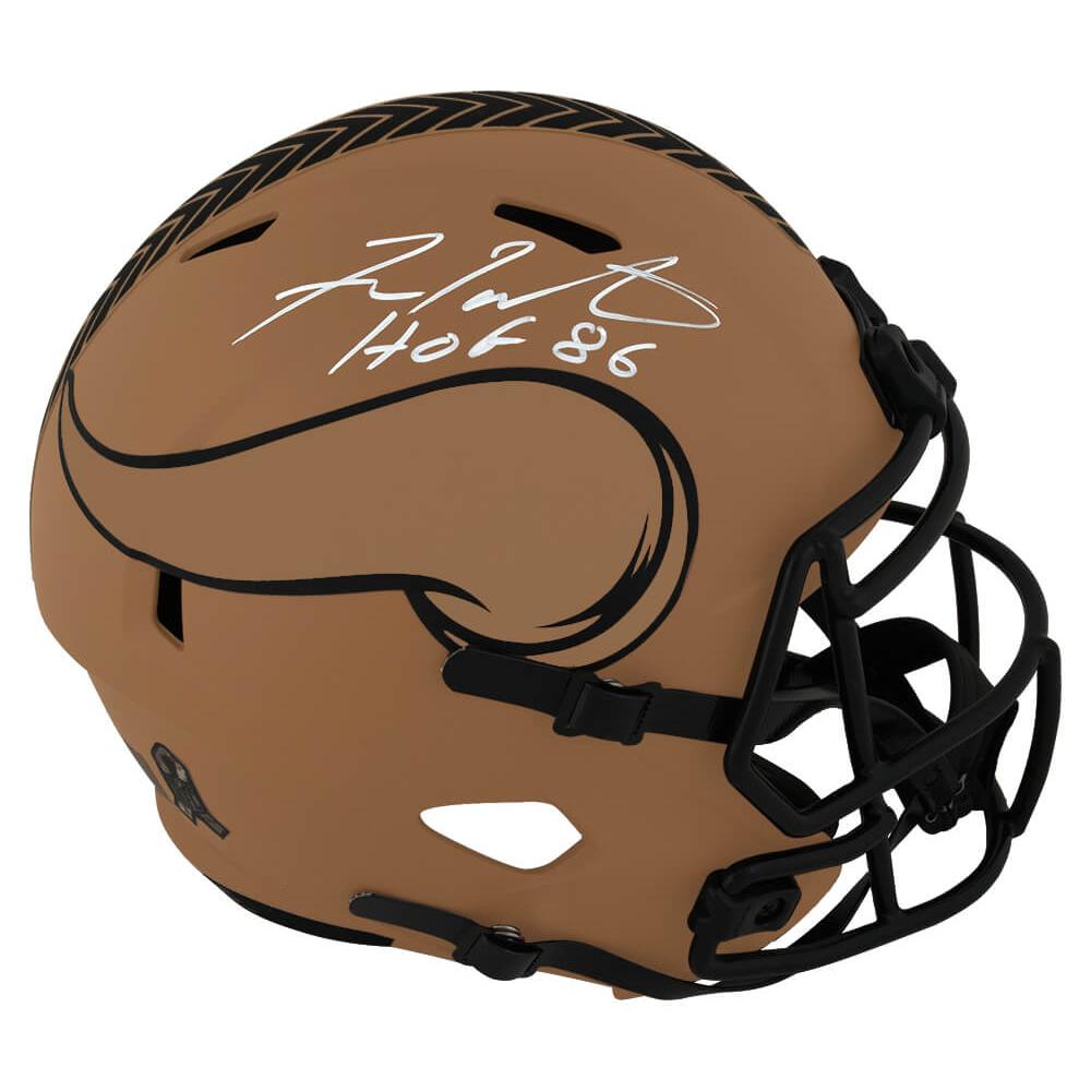 Schwartz Sports Fran Tarkenton Signed Minnesota Vikings SALUTE 2023 Riddell Full Size Speed Replica Helmet w/HOF'86TARREP305