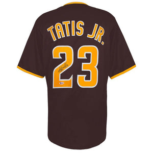 Schwartz Sports Fernando Tatis Jr. Signed Brown Custom Baseball Jersey - (Beckett)TATJRY100