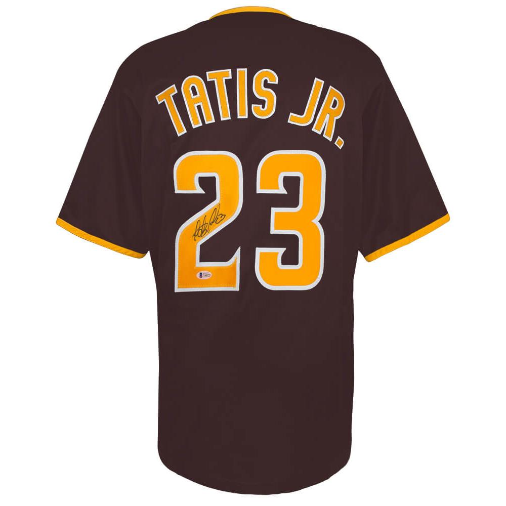 Schwartz Sports Fernando Tatis Jr. Signed Brown Custom Baseball Jersey - (Beckett)TATJRY100