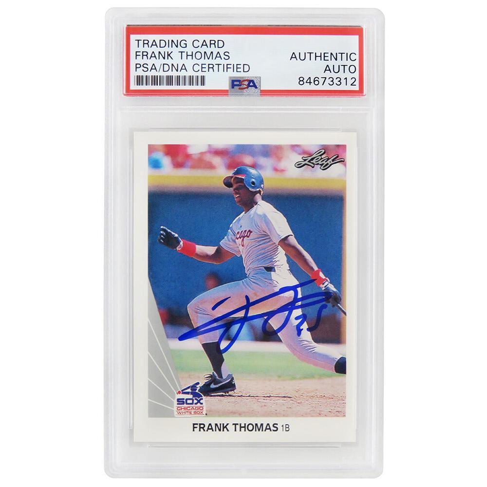 Schwartz Sports Frank Thomas Signed White Sox 1990 Leaf Rookie Card #300 (PSA/DNA Encapsulated)THOCAR113