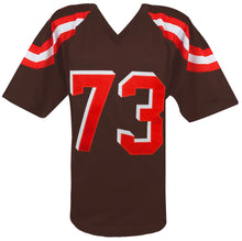 Schwartz Sports Joe Thomas Signed Brown Custom Football Jersey (With Orange #’s) THOJRY326