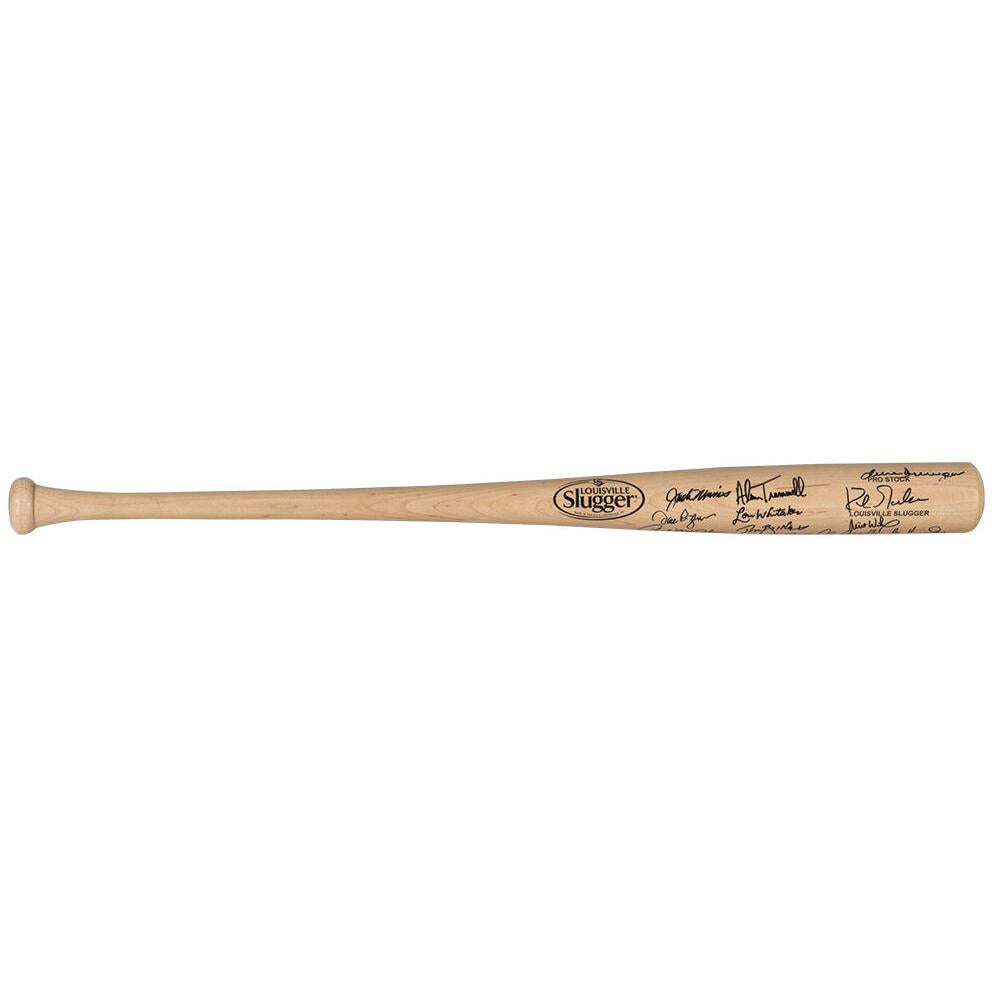 Schwartz Sports 1984 Detroit Tigers Team Signed Louisville Slugger Pro Stock Blonde Baseball Bat (13 - Sigs)TIGBAT100