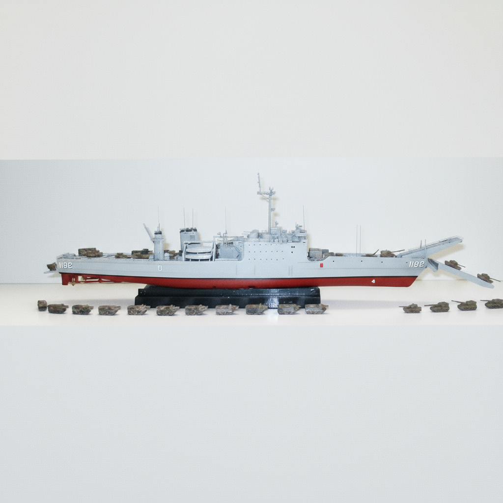 Iron Shipwrights USS Newport LST 1179  1985 1/350 Scale Resin Model Ship Kit 4-169