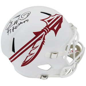 Schwartz Sports Charlie Ward Signed Florida State Seminoles White Riddell Full Size Speed Replica Helmet w/Heisman'93WARREP337