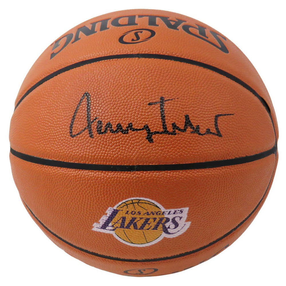 Schwartz Sports Jerry West Signed Spalding Los Angeles Lakers Logo Game Series Replica NBA Basketball WESBSK206