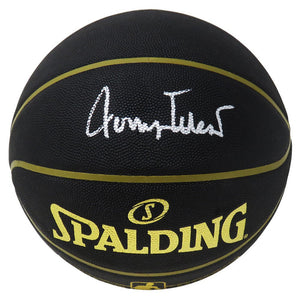 Schwartz Sports Jerry West Signed Spalding Elevation Black NBA Basketball WESBSK207