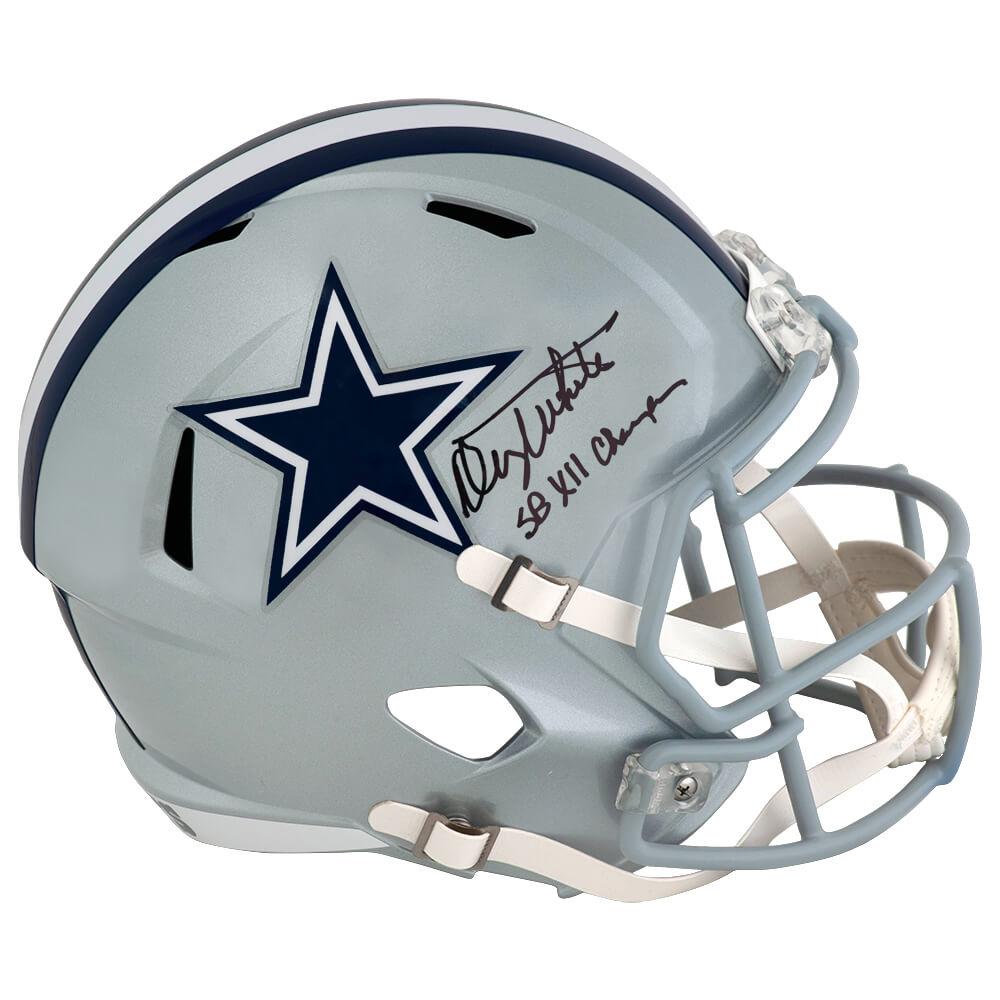 Schwartz Sports Danny White Signed Dallas Cowboys Riddell Full Size Speed Replica Helmet w/SB XII ChampsWHIREP331