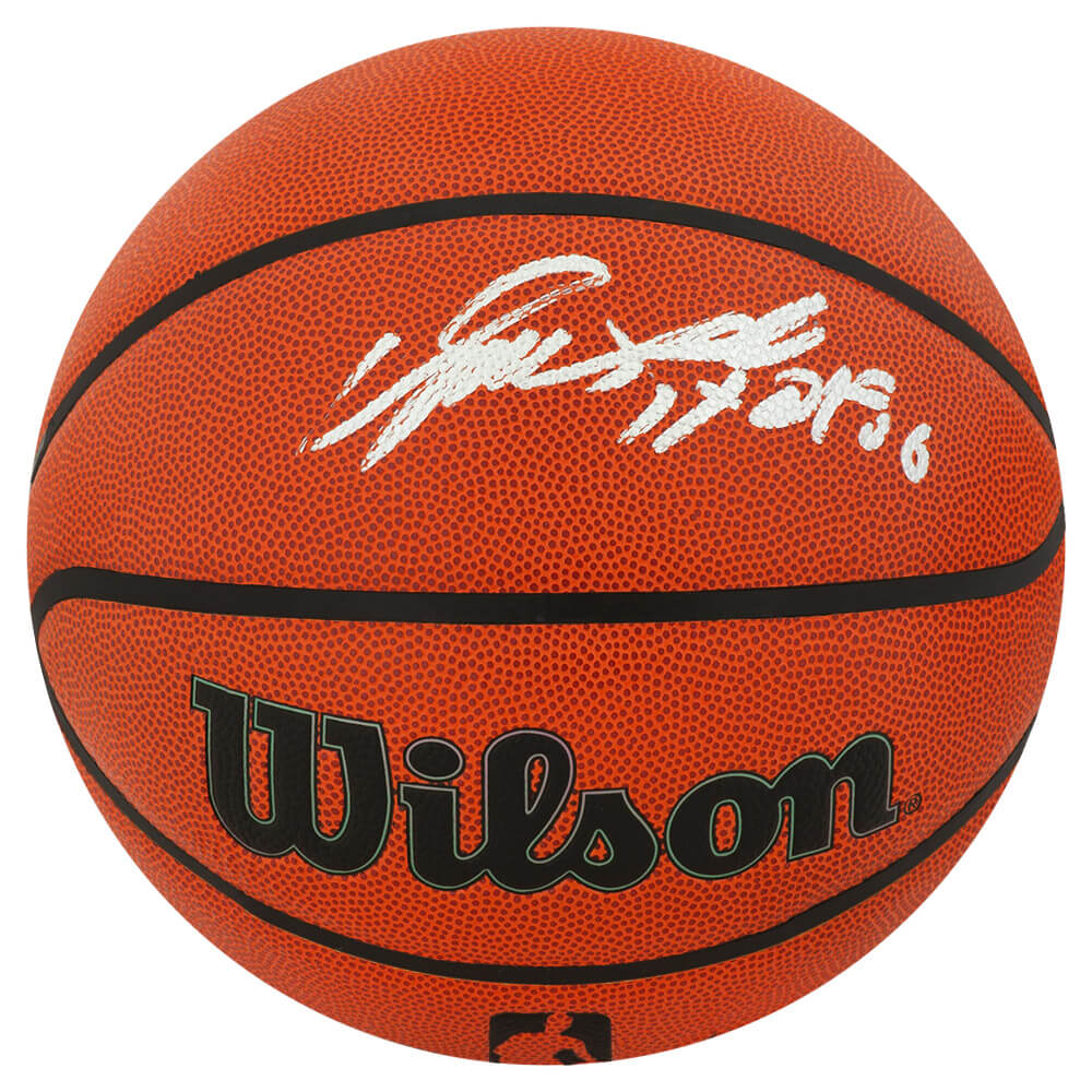 Schwartz Sports Dominique Wilkins Signed Wilson I/O NBA Basketball w/HOF'06 WILBSK226