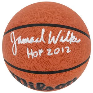 Schwartz Sports Jamaal Wilkes Signed Wilson Indoor/Outdoor NBA Basketball w/HOF 2012 WILBSK250