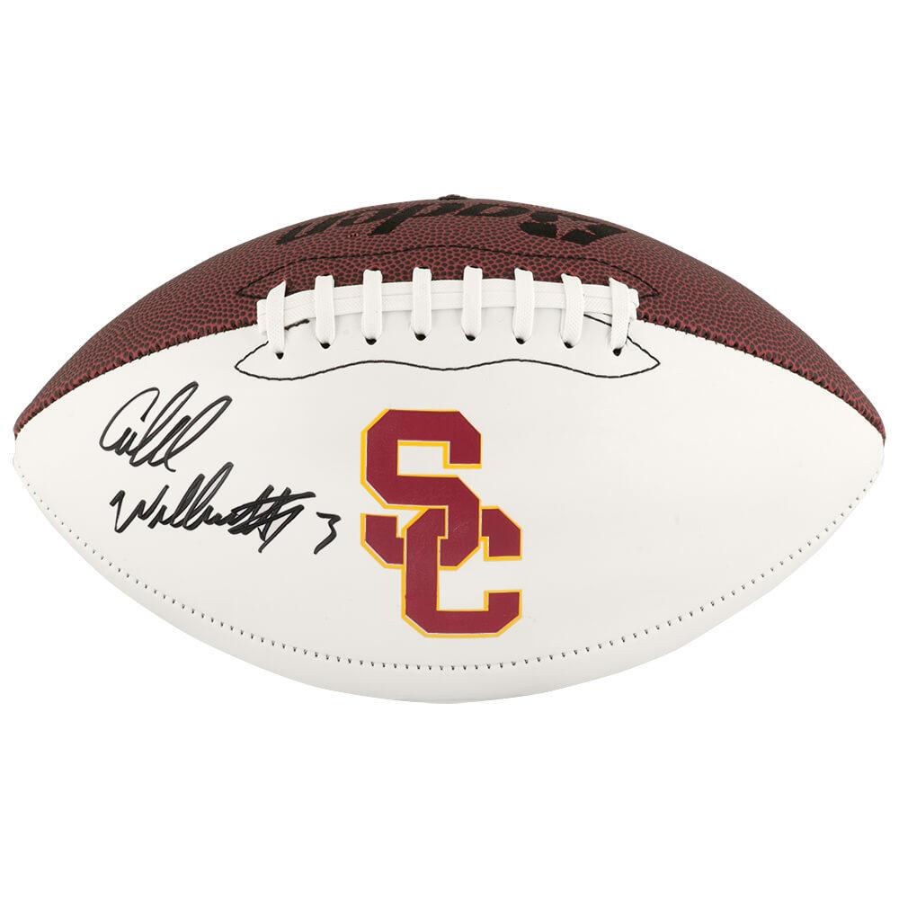 Schwartz Sports Caleb Williams Signed USC Trojans Baden White Logo Football (Fanatics)WILFTB370