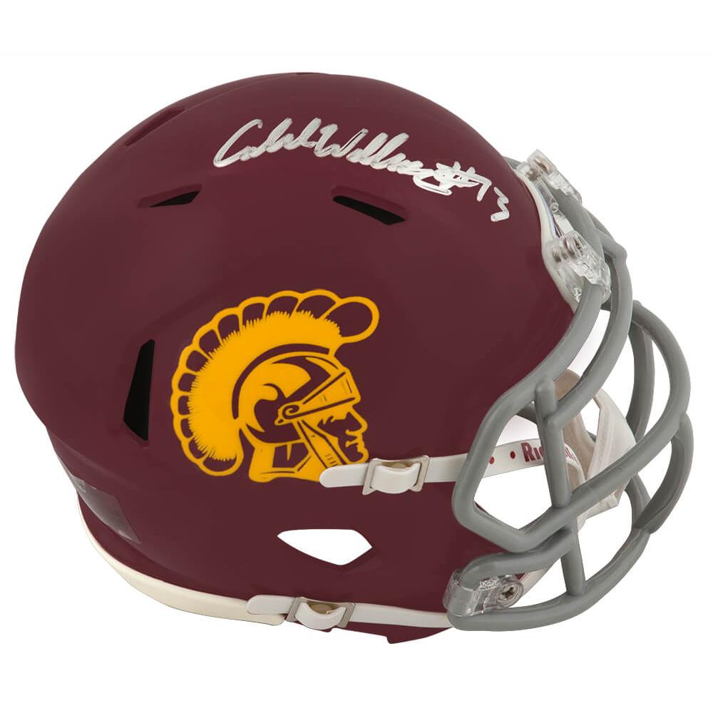 Schwartz Sports Caleb Williams Signed USC Trojans Riddell Speed Mini Helmet (Fanatics)WILMIN390