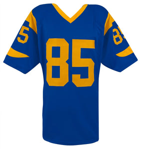 Schwartz Sports Jack Youngblood Signed Blue & Yellow Throwback Custom Football Jersey w/HF’01 YOUJRY302