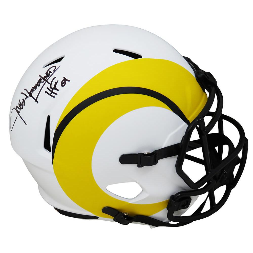 Schwartz Sports Jack Youngblood Signed Los Angeles Rams Lunar Eclipse White Matte Riddell Full Size Speed Replica Helmet w/HF'01YOUREP317