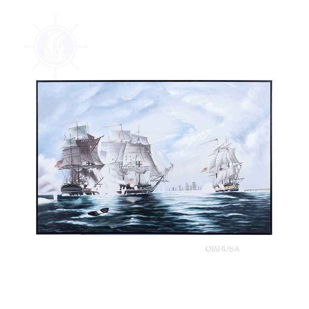 The Battle of Flamborough Head - Canvas Painting - AF001 - Old Modern