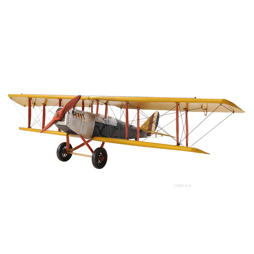 Yellow Curtis Jenny Plane 1:18 - AJ014 - Old Modern