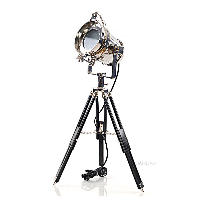 Alum Spot Light On Wooden Stand - AK007 - Old Modern
