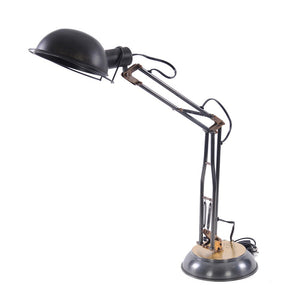 Brass Table Spring Lamp On Round Base - AK012 - Old Modern