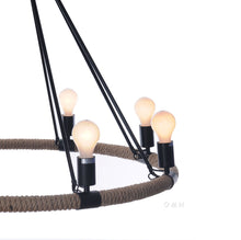 Old Modern Rope Pendant Lamp - 8 Bulbs AL008