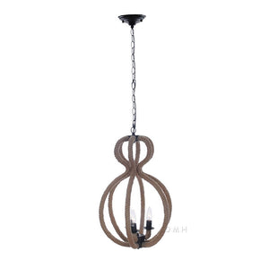 Rope Pendant Lamp - 3 Bulbs - AL009 - Old Modern