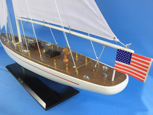 Handcrafted Model Ships Wooden Enterprise Model Sailboat Decoration 60" Enterprise 59