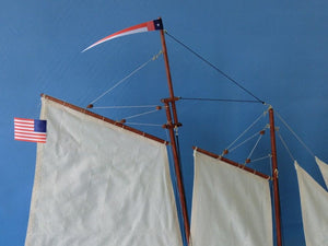 Handcrafted Model Ships Wooden America Model Sailboat Decoration 35 America 32