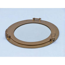Handcrafted Model Ships - Antique Brass Decorative Ship Porthole Mirror 20"" - MC-1965-20-AN