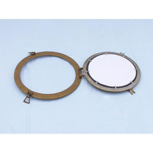 Handcrafted Model Ships - Antique Brass Decorative Ship Porthole Mirror 20"" - MC-1965-20-AN