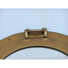 Handcrafted Model Ships - Antique Brass Decorative Ship Porthole Mirror 20"" - MC-1965-20-AN