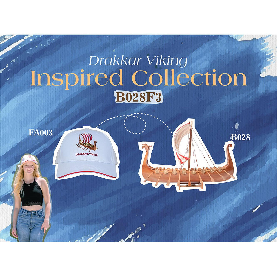 Captivating Drakkar Viking Combo: A Model Ship and Legendary Hat - B028F3 - Old Modern