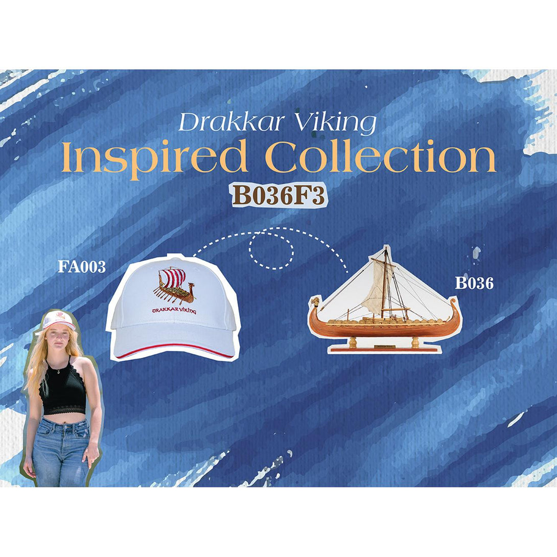 Captivating Drakkar Viking Combo: A Model Ship and Legendary Hat - B036F3 - Old Modern