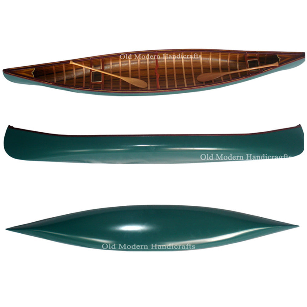 Green Canoe with Ribs Model XLarge - B106 - Old Modern