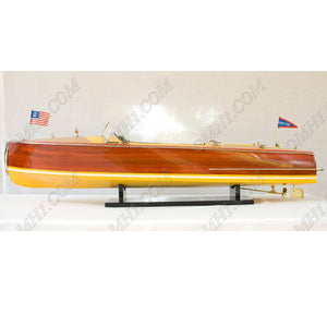 Chris Craft Riviera 1954 Painted Medium Speedboat Model - B129 - Old Modern
