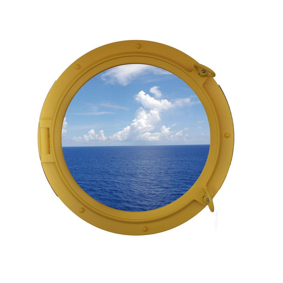 Handcrafted Model Ships Yellow Decorative Ship Porthole Window 24