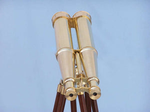 Handcrafted Model Ships Floor Standing Admiral's Solid Brass Binoculars 62" BI-0311 Brass