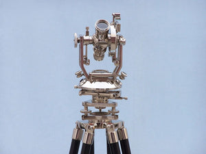 Handcrafted Model Ships Floor Standing Chrome Theodolite 62" LI-1513-CH-STAND