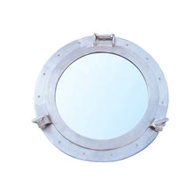 Handcrafted Model Ships Brushed Nickel Deluxe Class Decorative Ship Porthole Window 24" MC-1967-24-BN-W