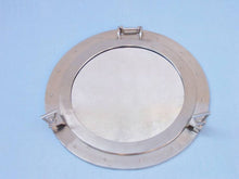 Handcrafted Model Ships Brushed Nickel Deluxe Class Decorative Ship Porthole Mirror 24" MC-1967-24-BN-M