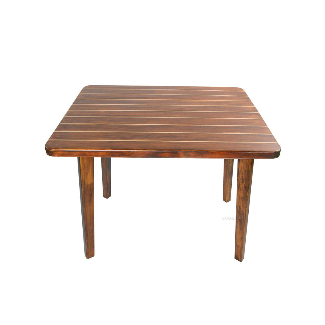 Nautical Table With Inlay Wood Stripes Small - CF007 - Old Modern