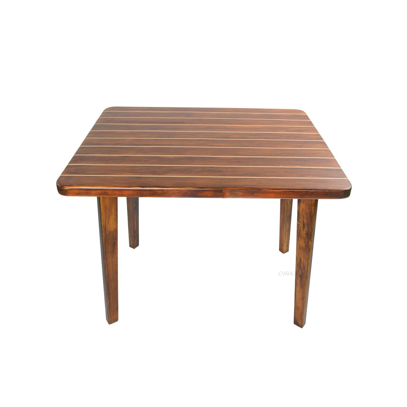 Nautical Table With Inlay Wood Stripes Small - CF007 - Old Modern