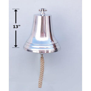 Handcrafted Model Ships - Chrome Hanging Ship's Bell 18"" - BL2019-13C