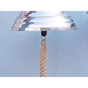 Handcrafted Model Ships - Chrome Hanging Ship's Bell 18"" - BL2019-13C