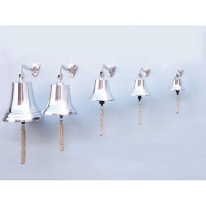 Handcrafted Model Ships - Chrome Hanging Ship's Bell 18"" - BL2019-13C