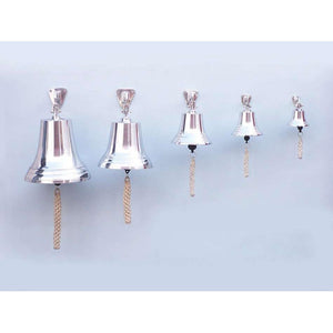 Handcrafted Model Ships - Chrome Hanging Ship's Bell 18"" - BL2019-13C